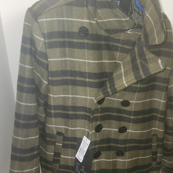 Jordan Craig Olive/Black Pea Coat - Picture 7 of 10